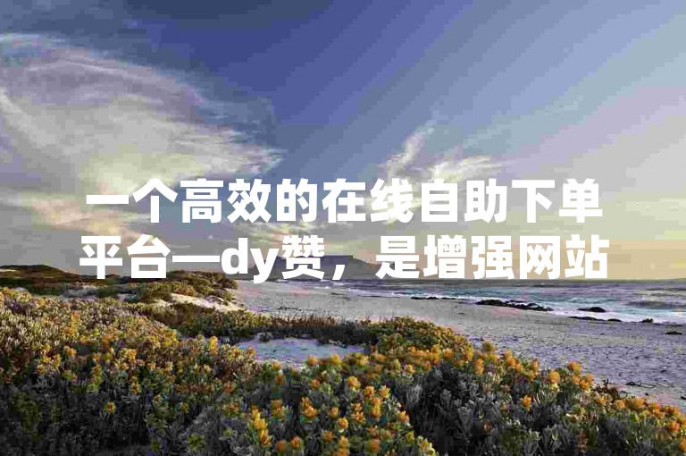 一个高效的在线自助下单平台—dy赞，是增强网站曝光率的SEO优化工具。