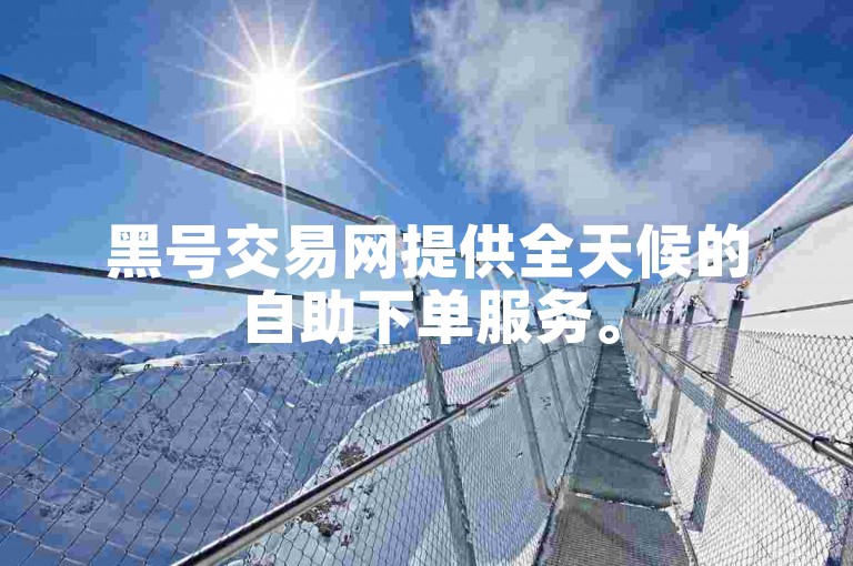 黑号交易网提供全天候的自助下单服务。