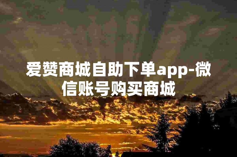 爱赞商城自助下单app-微信账号购买商城