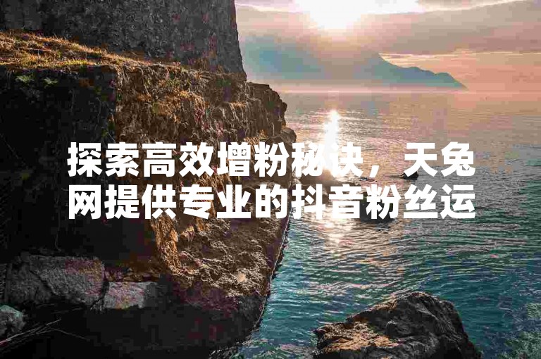 探索高效增粉秘诀，天兔网提供专业的抖音粉丝运营工具，助您快速提升影响力。