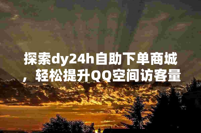 探索dy24h自助下单商城，轻松提升QQ空间访客量，让您的社交圈瞬间活跃起来！