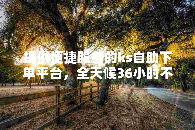 提供便捷服务的ks自助下单平台，全天候36小时不间断服务。
