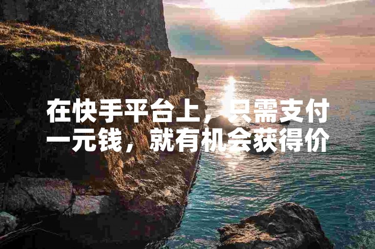 在快手平台上，只需支付一元钱，就有机会获得价值千元的网站资源。