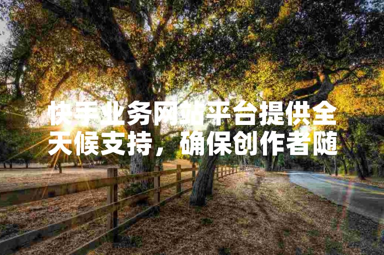 快手业务网站平台提供全天候支持，确保创作者随时获得成功所需的资源。