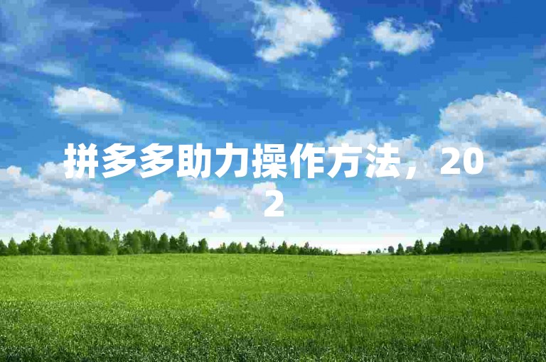 拼多多助力操作方法，2025最新流程图详解，助你轻松获取心仪商品。