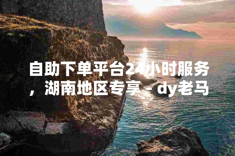 自助下单平台24小时服务，湖南地区专享 - dy老马业务提供便捷的在线下单体验。