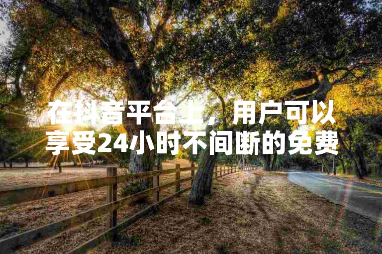 在抖音平台上，用户可以享受24小时不间断的免费下单服务，确保每一笔交易都高品质完成。
