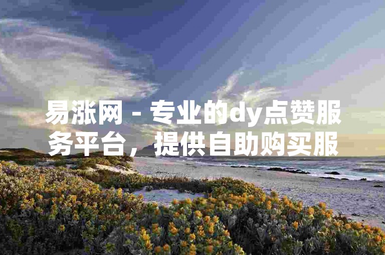 易涨网 - 专业的dy点赞服务平台，提供自助购买服务。
