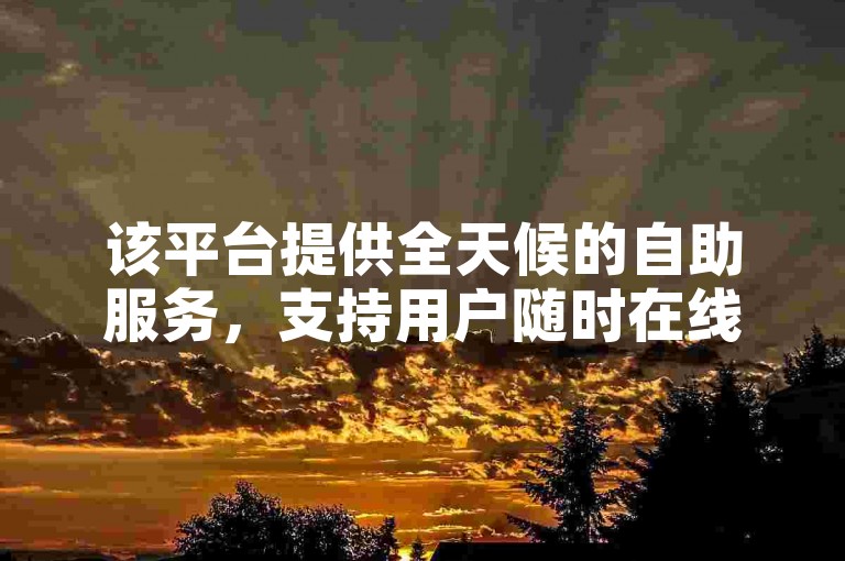 该平台提供全天候的自助服务，支持用户随时在线下单以增加抖音业务量。