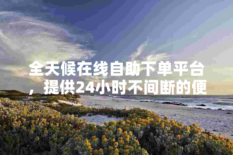 全天候在线自助下单平台，提供24小时不间断的便捷服务，确保您随时享受低价高效的业务处理。