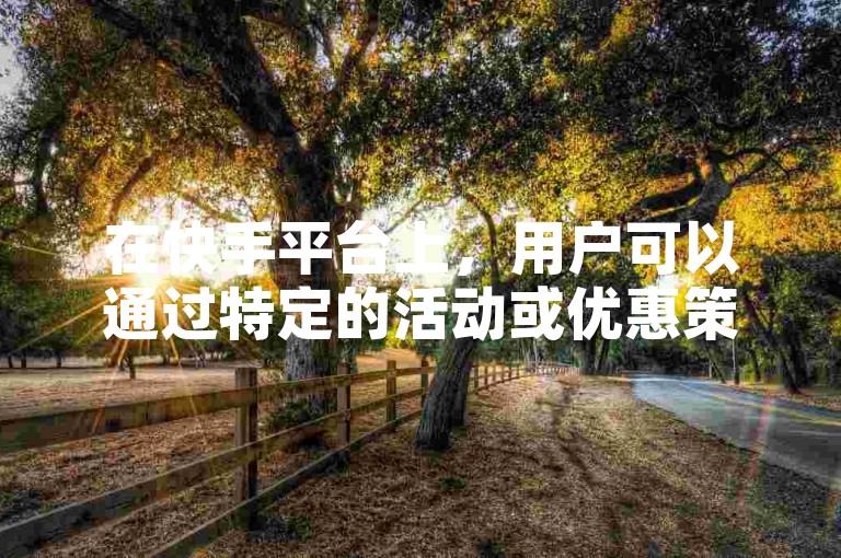 在快手平台上，用户可以通过特定的活动或优惠策略以低成本获取大量粉丝和点赞支持。