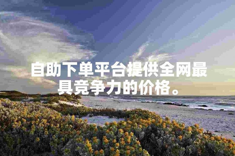 自助下单平台提供全网最具竞争力的价格。