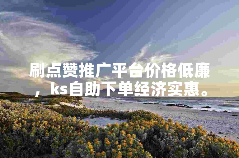 刷点赞推广平台价格低廉，ks自助下单经济实惠。