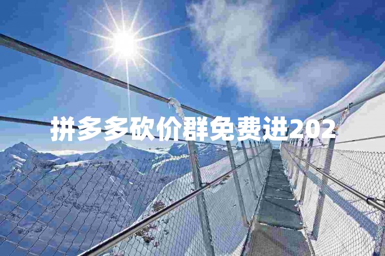 拼多多砍价群免费进2025微信群可以吗pdd砍价网站