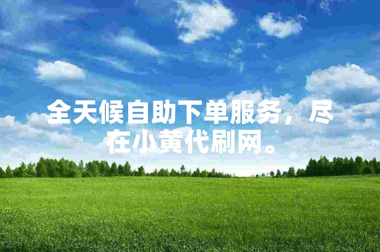 全天候自助下单服务，尽在小黄代刷网。
