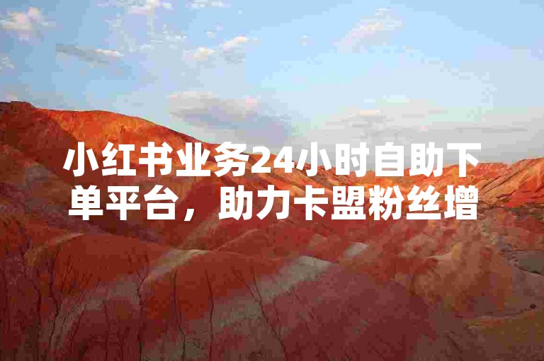 小红书业务24小时自助下单平台，助力卡盟粉丝增长。