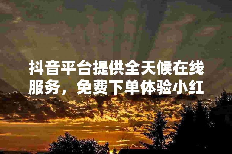 抖音平台提供全天候在线服务，免费下单体验小红书点赞业务，探寻dy自助点赞软件的多样选择。