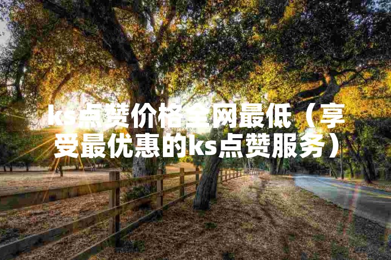 ks点赞价格全网最低（享受最优惠的ks点赞服务）