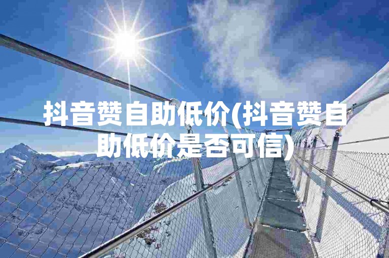 抖音赞自助低价(抖音赞自助低价是否可信)