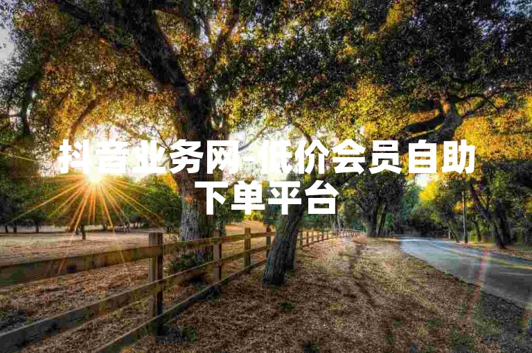抖音业务网-低价会员自助下单平台
