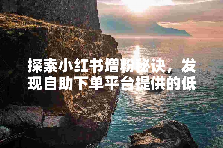 探索小红书增粉秘诀，发现自助下单平台提供的低价亲密度服务。
