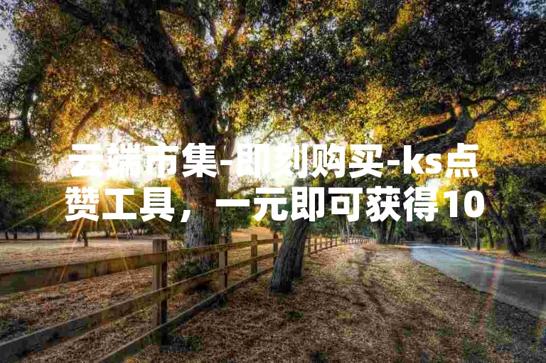 云端市集-即刻购买-ks点赞工具，一元即可获得1000赞，瞬间提升人气。