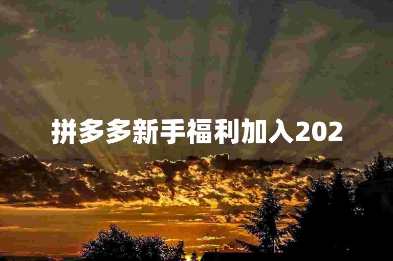 拼多多新手福利加入2025最新拼多多互助群，一起享受拼团乐趣！