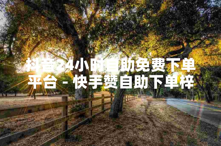 抖音24小时自助免费下单平台 - 快手赞自助下单梓豪网。