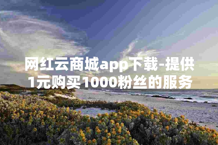 网红云商城app下载-提供1元购买1000粉丝的服务，以及点赞下单业务。