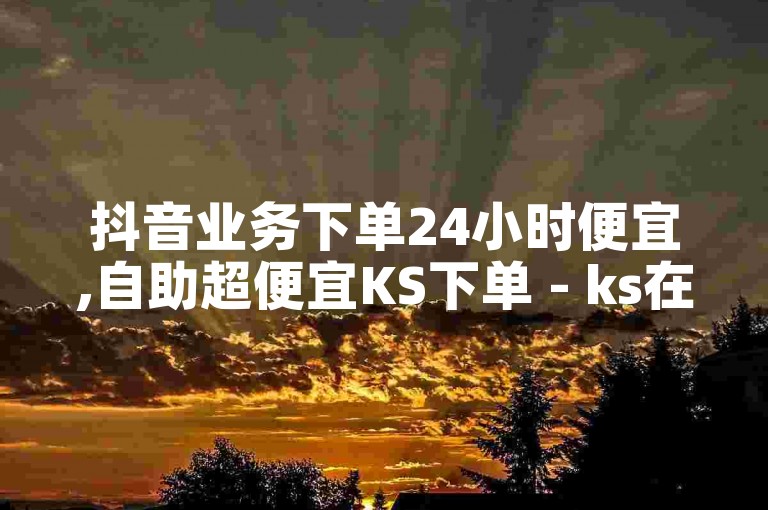 抖音业务下单24小时便宜,自助超便宜KS下单 - ks在线业务平台 - 抖音真人评论微利也疯狂!