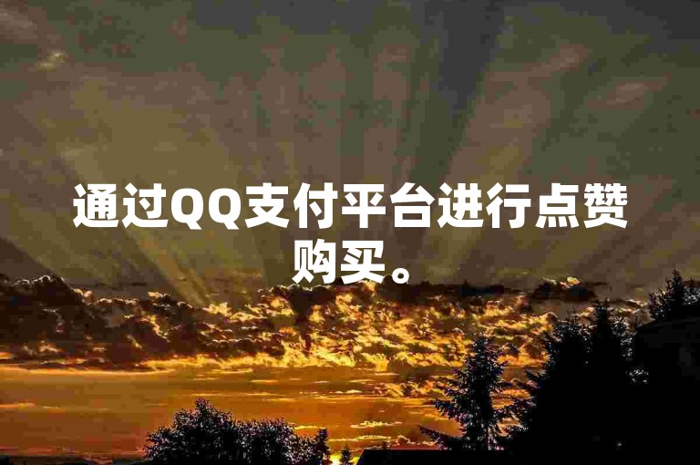 通过QQ支付平台进行点赞购买。