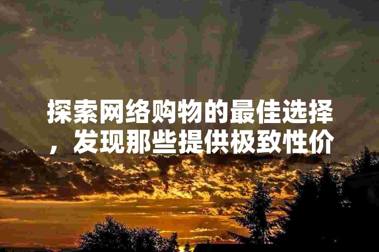 探索网络购物的最佳选择，发现那些提供极致性价比的平台。