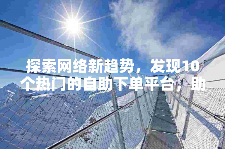 探索网络新趋势，发现10个热门的自助下单平台，助你快速增加快手粉丝和点赞量。