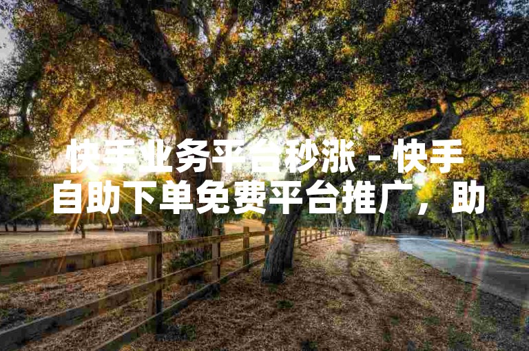 快手业务平台秒涨 - 快手自助下单免费平台推广，助力你的账号快速成长。