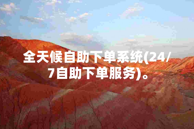 全天候自助下单系统(24/7自助下单服务)。