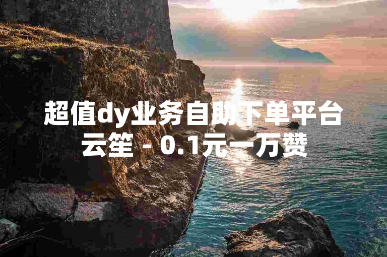 超值dy业务自助下单平台云笙 - 0.1元一万赞