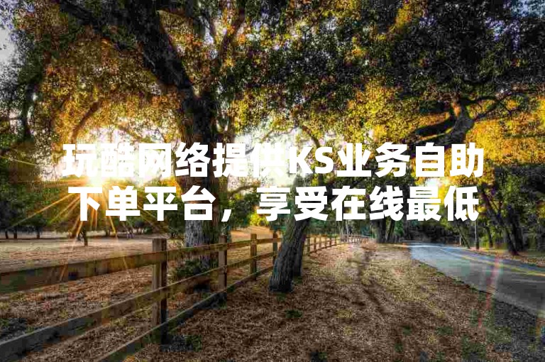 玩酷网络提供KS业务自助下单平台，享受在线最低价服务。