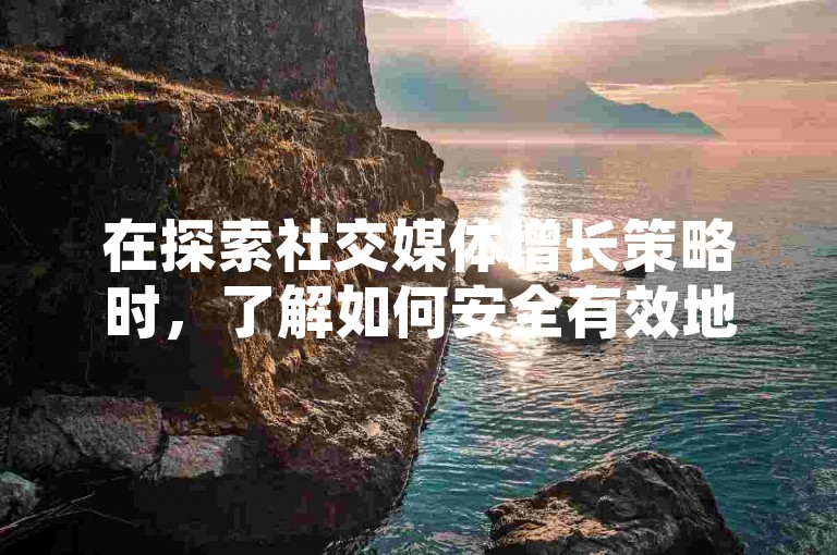 在探索社交媒体增长策略时，了解如何安全有效地增加粉丝是关键，而选择正规的平台进行互动和推广则显得尤为重要。