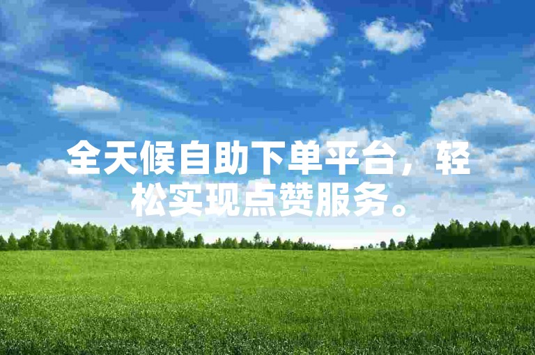 全天候自助下单平台，轻松实现点赞服务。