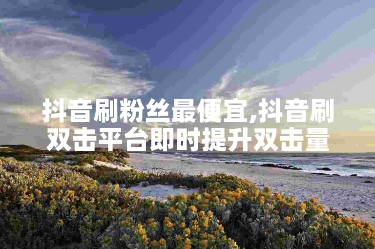 抖音刷粉丝最便宜,抖音刷双击平台即时提升双击量。
