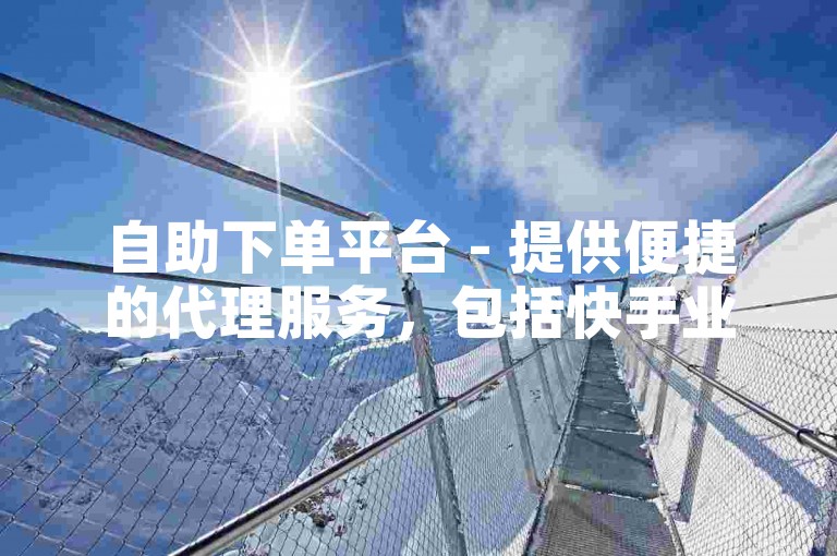 自助下单平台 - 提供便捷的代理服务，包括快手业务在线处理。