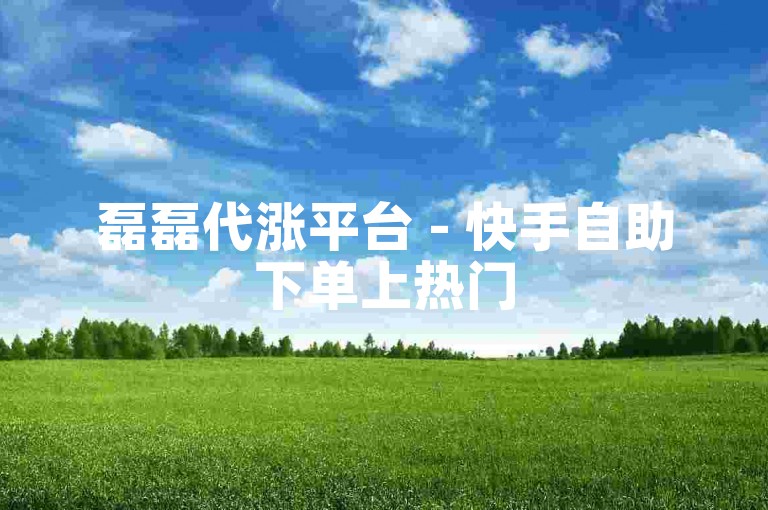 磊磊代涨平台 - 快手自助下单上热门