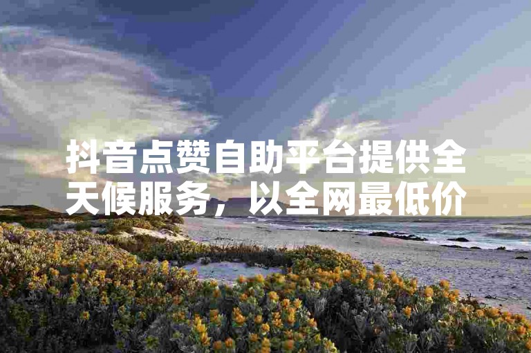 抖音点赞自助平台提供全天候服务，以全网最低价格24小时免费下单，同时探索免费的引流黑科技软件。
