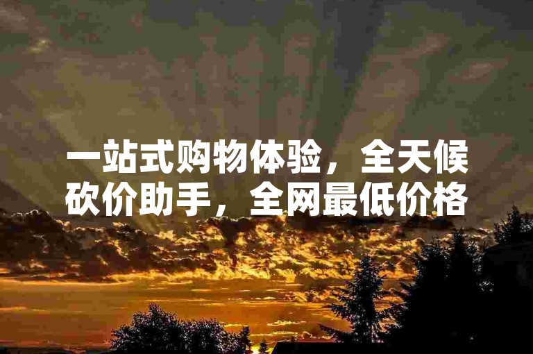一站式购物体验，全天候砍价助手，全网最低价格货源，免费提升QQ空间人气。
