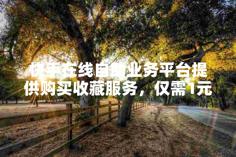 快手在线自助业务平台提供购买收藏服务，仅需1元即可获得100赞。
