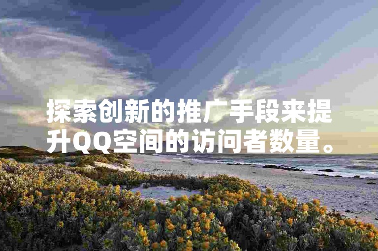 探索创新的推广手段来提升QQ空间的访问者数量。