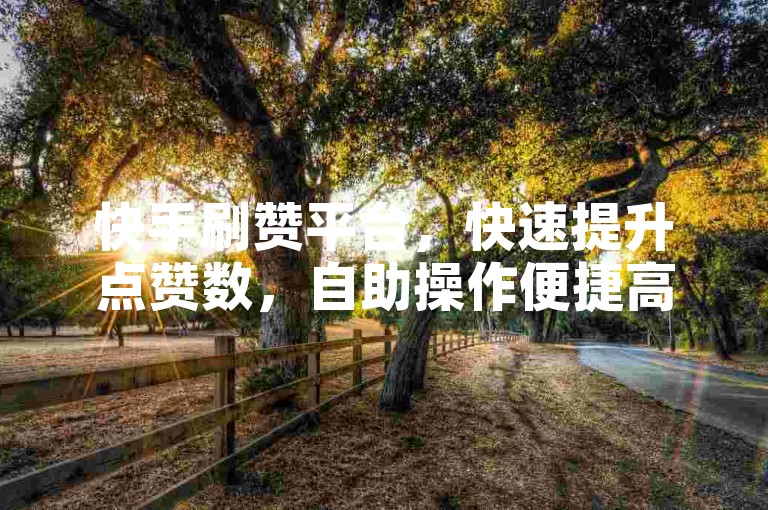 快手刷赞平台，快速提升点赞数，自助操作便捷高效。