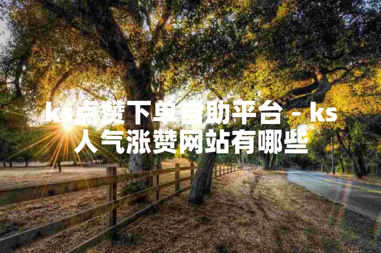 ks点赞下单自助平台 - ks人气涨赞网站有哪些