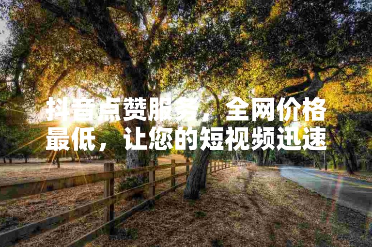 抖音点赞服务，全网价格最低，让您的短视频迅速走红！