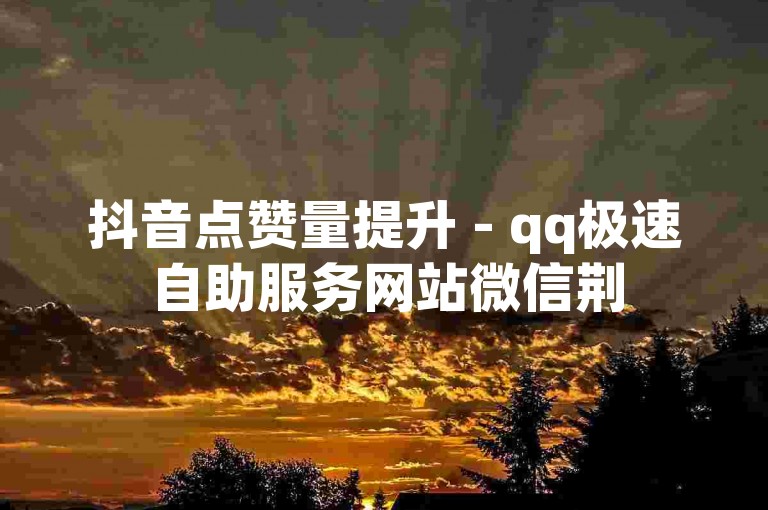 抖音点赞量提升 - qq极速自助服务网站微信荆